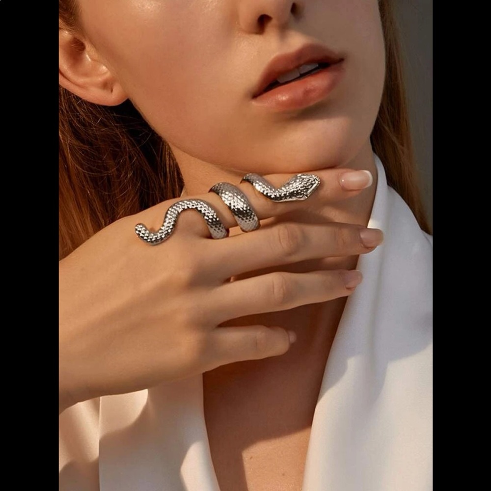 Silver Snake Wrap Ring - Picture 2 of 4